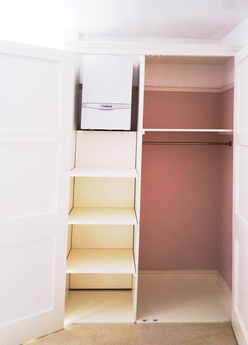 Painted fitted wardrobe