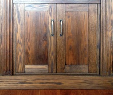 Dark Oak fitted cabinet